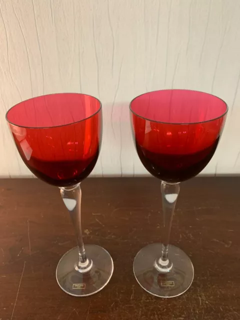 Lot de 2 verres en cristal de Saint Louis (prix des deux)