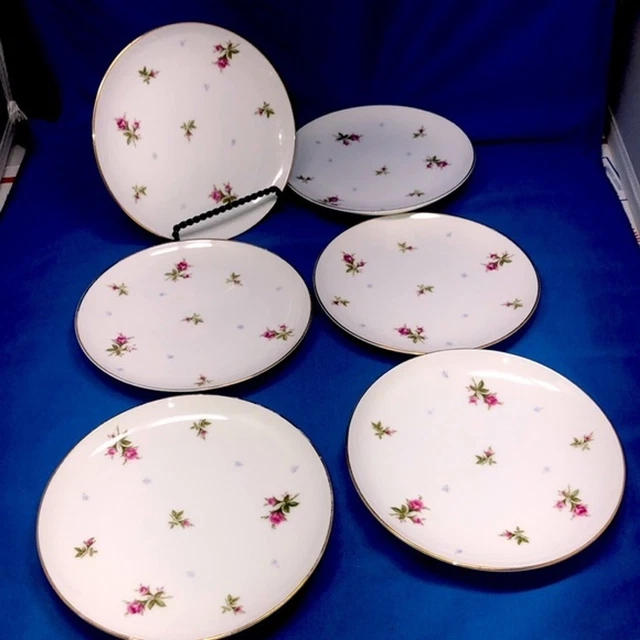 Fine China sango Japan rose saucer plates 6”