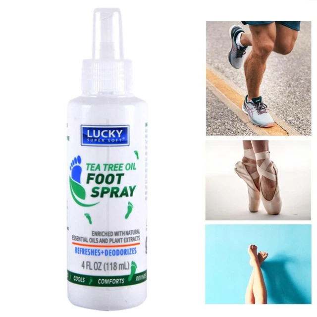 Desodorante natural para zapatos en aerosol de aceite de árbol de té refrescante eliminador de olores