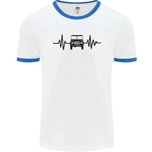 T-shirt 4x4 Heart Beat Pulse Off Roading da uomo bianca 3