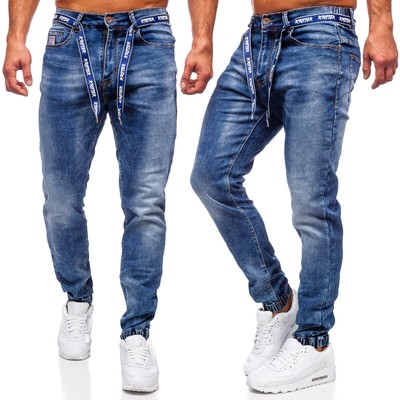 Pantaloni Corsa Allenamento Pantaloni Sport Pantaloni Jogger Slim Fit Fitness Uomo BOLF MIX motivo 