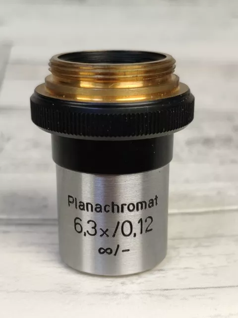 Carl Zeiss Jena Planachromat 6,3X/0,12 Microscope Objective