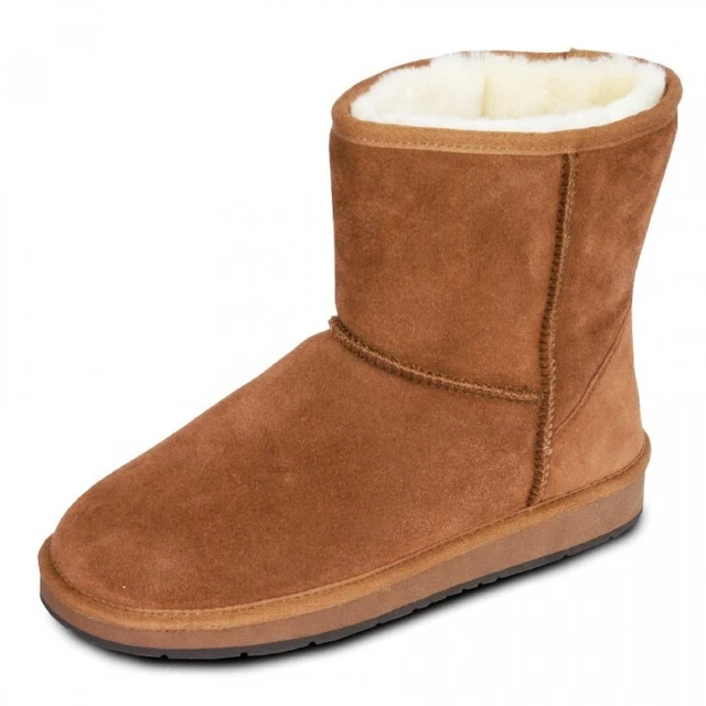 Peau de Mouton Bottines D'Hiver Bottes en Cuir Beige Taille 36-43 Femmes Boots