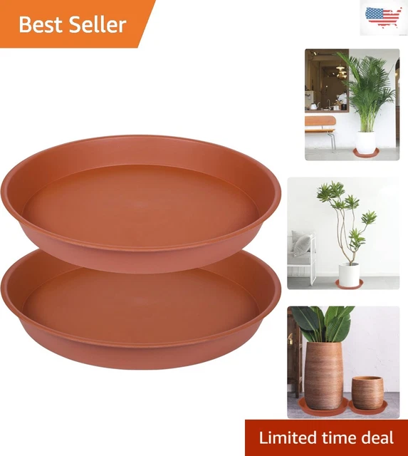 22" Sturdy Plant Saucer - Heavy Duty - Tray for Pots - Garden Bird Bath Bowl