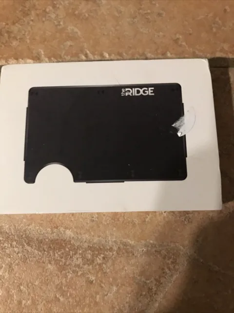 The Ridge RFID Blocking Metal Wallet with Cash Strap - Aluminum Black