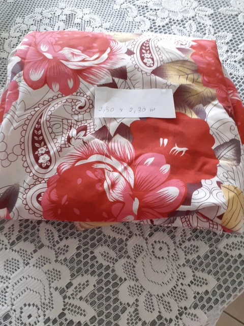 Tissu Coton Popeline Liberty Fleurs Bleu Lagon 1.45m De Large - 20m Neuf