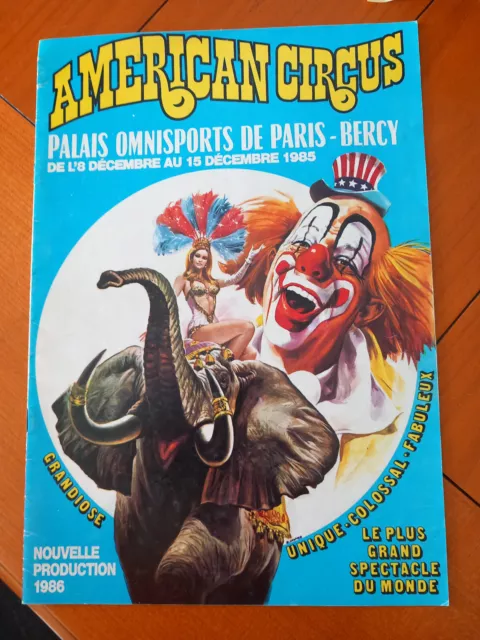 programme circus circo zirkus cirque American Circus 1985-86