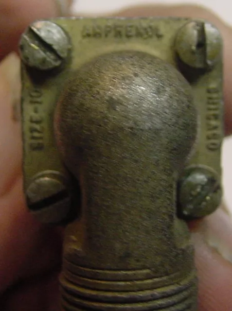 NOS WWII Military 1 Pin Male Plug Connector AN 3109A-8S-1P 3/8”insert Dia.1-3/8L 2