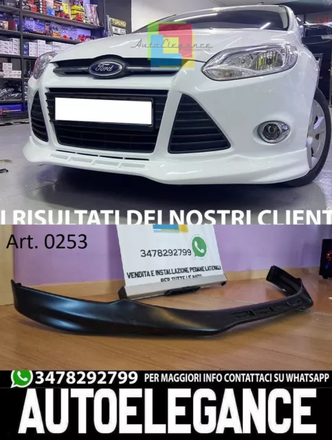 Look Zetec S Sotto Paraurti Ford Focus Iii Mk3 2011-2014 Spoiler Anteriore Abs 0