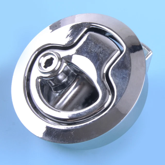 Boat Compartment Latch Boat Latches Stainless Steel 2", Latch Hatch Round Pull Marine Boat Flush Pull Hatch Latch Locking Lift Handle Round Deck Hatch - Non Locking Center Console Latch - Foto 8