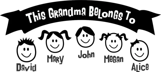 This Grandma Belongs To.... Car Window Decal...pick Your Size And Color