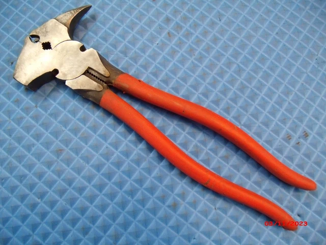 "Crescent" 10 1/2" Long Multifunction Fence Building Pliers With Red Vinyl Grips