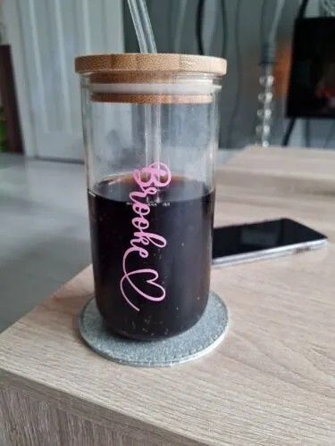 Personalised Vinyl Name Sticker Water Bottle Lunch Box Wine Glass Wedding 3