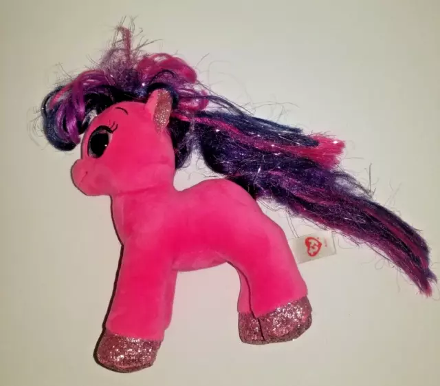 Peluche poney Beanie Boos 15 cm RUBY rose - Beanie Boos