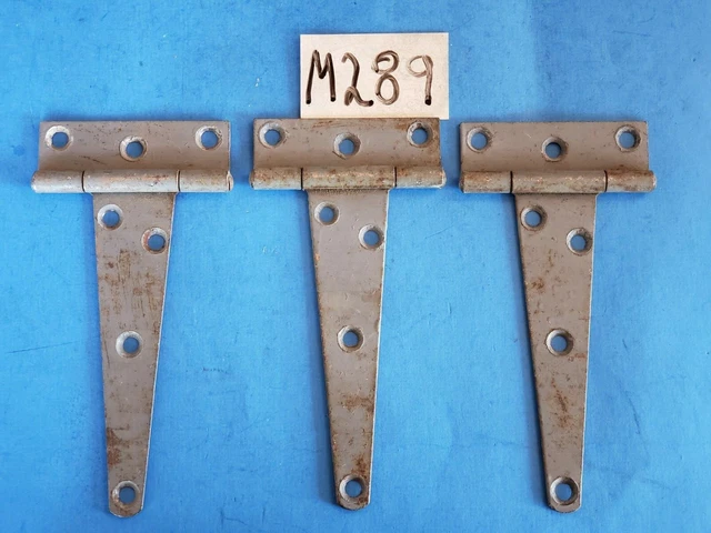 Vintage Barn Door T Strap Hinges 7 1/4" Long 3" Barrel for a Shed/Gate Set of 3 6