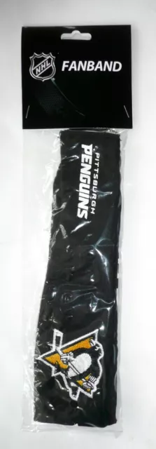 NHL Pittsburgh Penguins FANBAND Headband Jersey Stretch Embroidered >NEW<