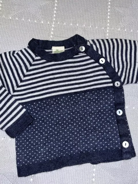 ALANA ❤️ Baby Unisex ❤️ Schlüttli * Strick Pullover ❤️ Blau ❤️ m Wolle ❤️ Gr. 62