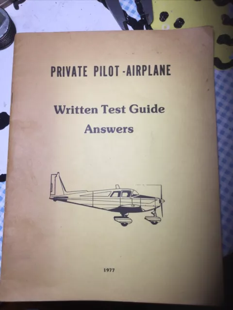 Vintage Private Pilot Airplane Written Test Guide Answers 1977 AC 61-32B