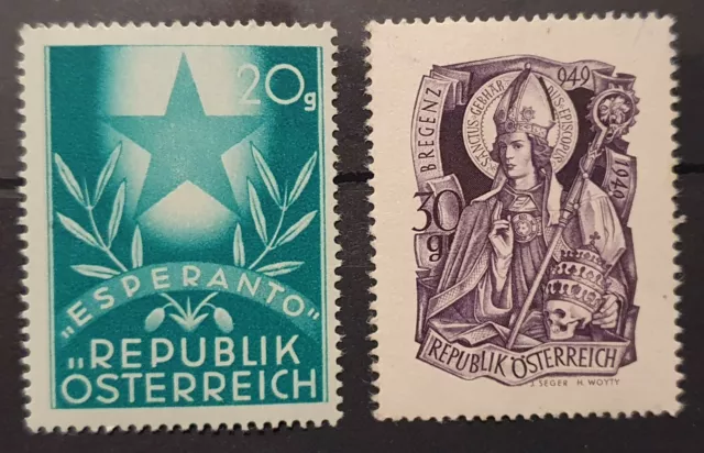 1949, 2 Marken, ANK 947 - 948, postfrisch **