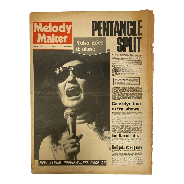 Melody Maker January 6, 1973 Yoko Ono Elton John King Crimson Pete Townshend Melody Maker January 6, 1973 Yoko Ono Elton John King Crimson Pete Townshend