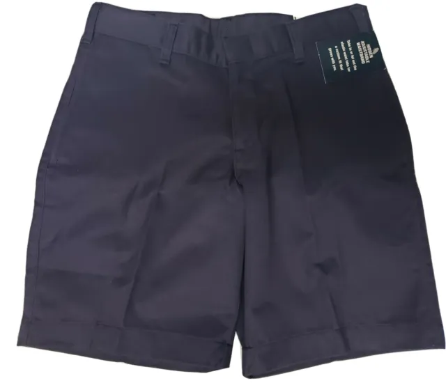 Boys Navy Blue Tom Sawyer Elderwear Uniform Shorts sz 27 Husky Adjustable Waist