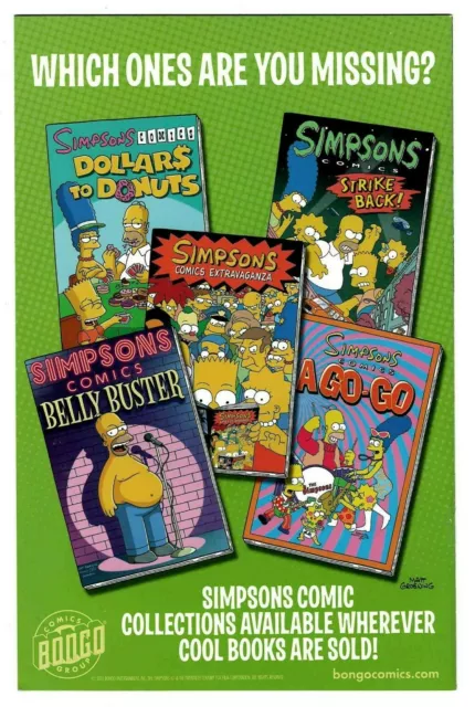 Simpsons Comics #179 VF\NM Signed w/COA Gerry Duggan 2011 Bongo Comics 2