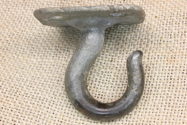 Old Plant Wall Hook Porch Ceiling Barn Hanger Vintage Galvanized Iron 2 X 2”