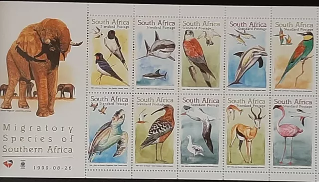 South Africa 1998 South African Migratory Species Prestige Booklet MNH Stamps 2