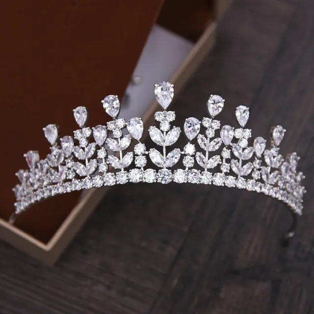 Tutti gli zirconi cubici zirconi cubici regina ballo principessa tiara corona oro argento