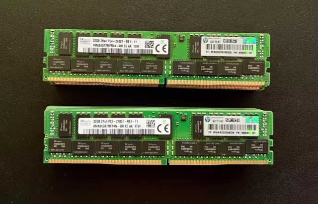 SK hynix 32GB ECC RAM 2RX4 PC4-2400T-RB1-11 für Server / Workstation