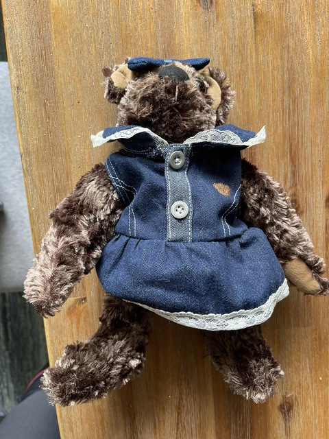 Emma Handmade teddy bear DRESSED DECEASED ESTATE Jointed Moveable