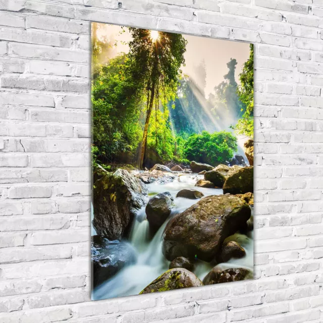 Imagen Pintura De La Pared Decoración Hogar 70x100 Cascada en el bosque