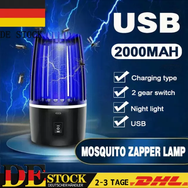 Moskito Killer Insektenvernichter LED Elektrisch Lampe USB Mückenfalle Licht DHL