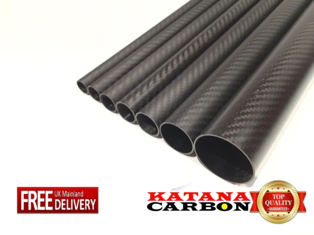 Matt 1 x 3k Carbon Fiber Tube OD 21.5mm x ID 20mm x Length 500mm (Roll Wrapped)