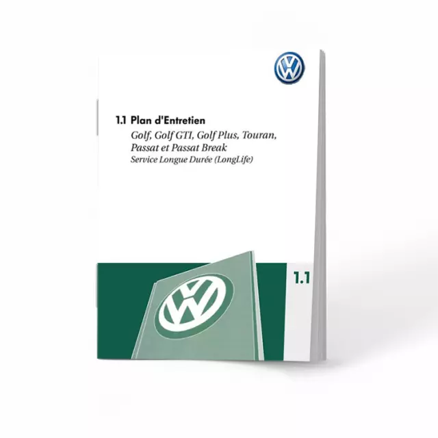 VW Volkswagen Carnet d'entretien français 6 modèles
