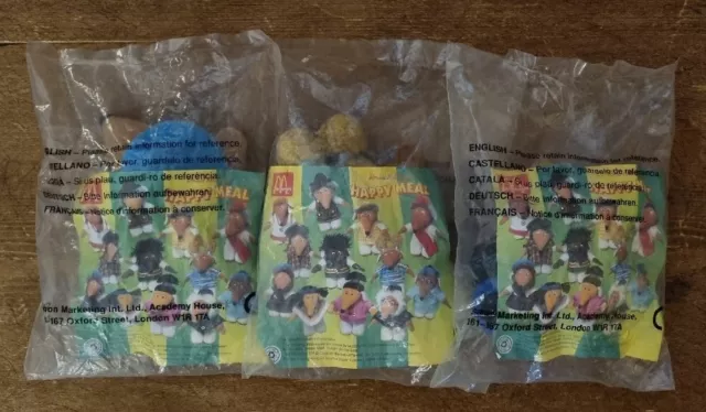 Mcdonalds Happy Meal Toys The Wombles X3 Sealed Plush Classic Kids TV