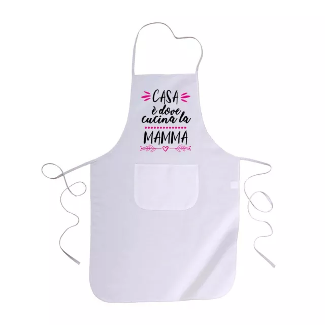 Grembiule da cucina "Casa è dove cucina Mamma" - Idea Regalo Festa della Mamma