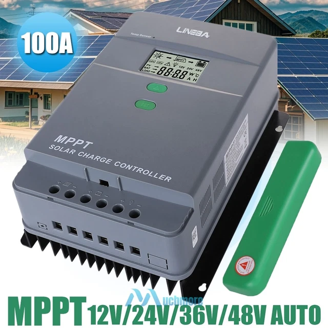 5200W 100A MPPT Solar Charge Controller 12V/24V/36V/48V Battery PV ...