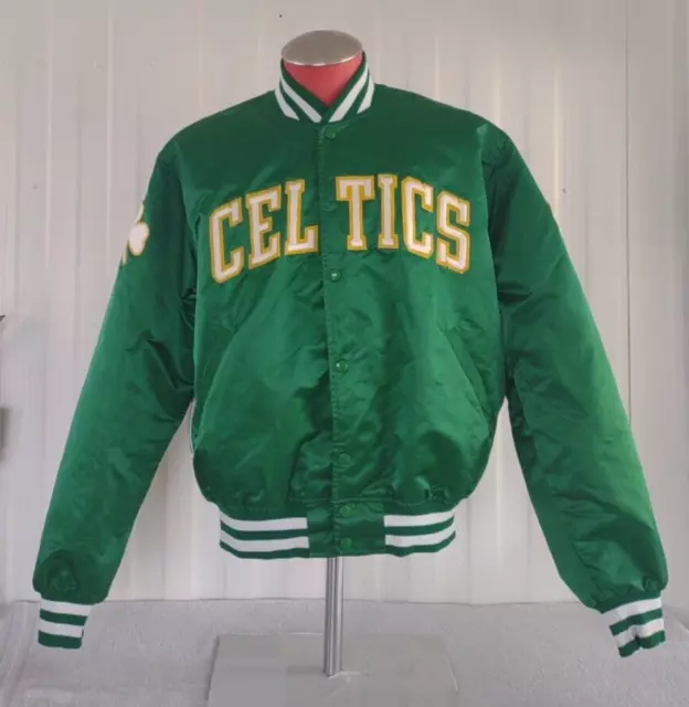 Vintage Mens STARTER Boston Celtics Basketball Satin Embroidered Jacket Large