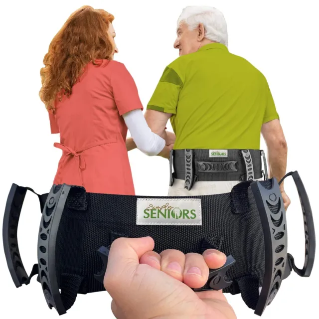 Gait Belt for Seniors Transfer Gate Belts w/Handles for Lifting Elderly