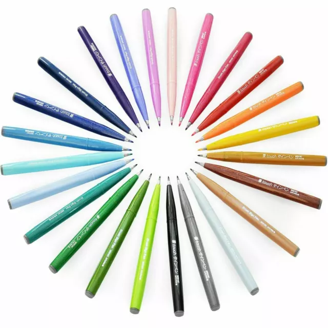 Pentel Brush Sign Marker Pens Calligraphy Illustration Decorating Colouring