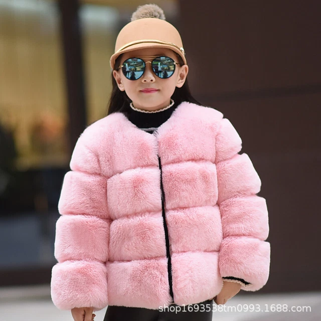 Giacche cappotto spesso bambino in pelliccia sintetica caldo cappotto soffice moda outwear