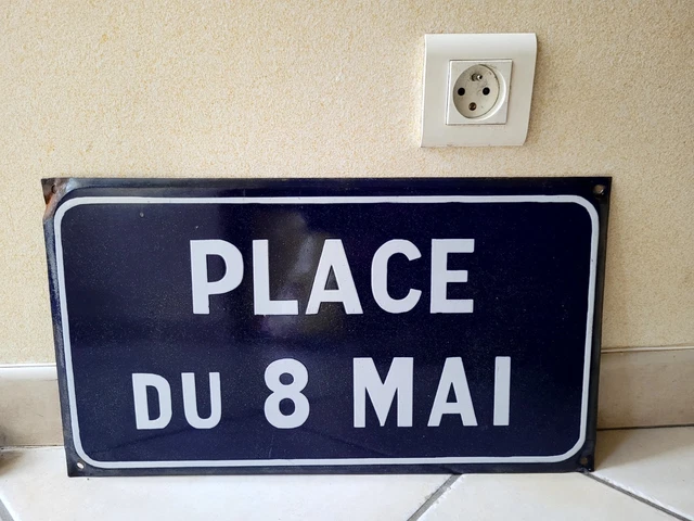 Plaque De Rue émaillée Vintage 10x15cm – EAU DE LA VILLE – Fait Main Au Pochoir