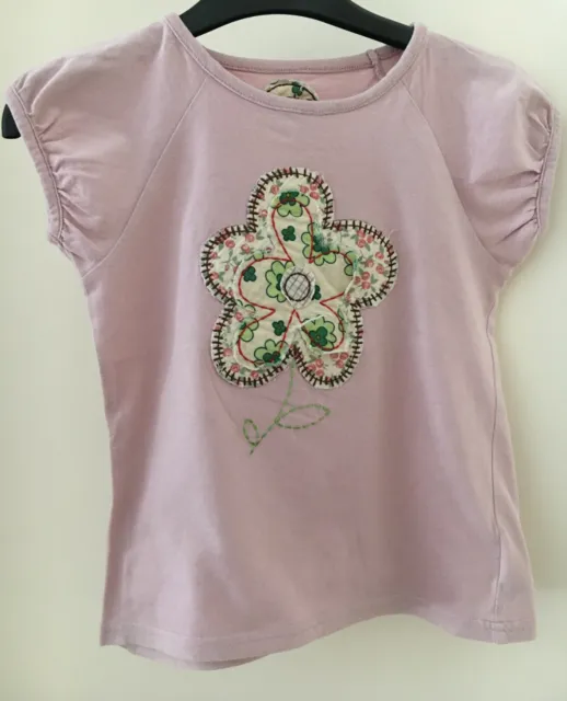 Girls Pink Flower T-shirt / Top - Age 4-5 years - Next