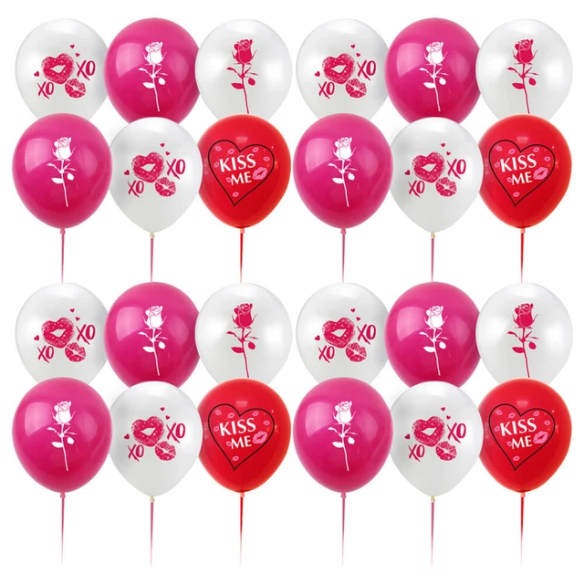 24pcs fêtes de la Saint-Valentin Ballons décoratifs