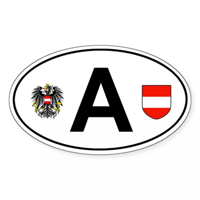 CafePress Austria Car Decal Oval Bumper Sticker, Euro Oval Car Decal (329293156)