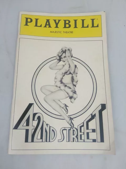 42nd Street - Majestic Theatre Playbill - August 1982 - Jerry Orbach - Martin