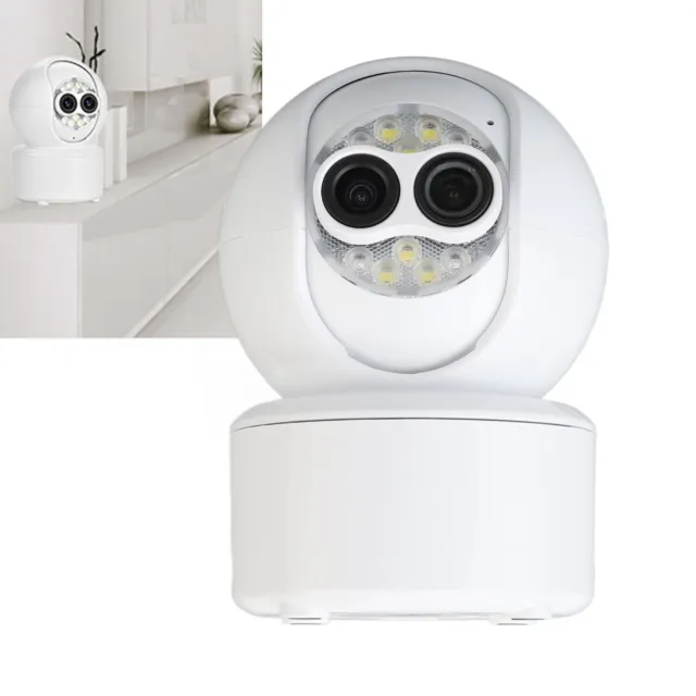 Dual Lens Security Camera 1080P 2MP 5X Zoom HD WiFi Motion Tracking 2 Way Ta GS0