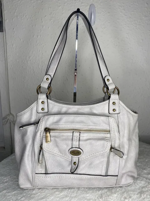 BOC Born On Concepts Womens Handbag Satchel Purse Light Gray Pockets