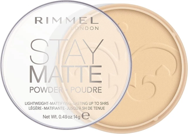 Polvo prensado mate Rimmel Stay, transparente, 14 g